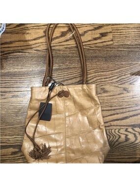 NWT - FALOR Le Borse Handbag Italy Genuine Leather Brown